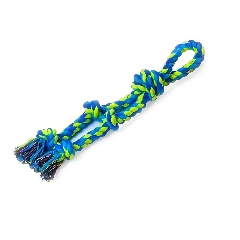 Jouet pour chien corde noeud bleu