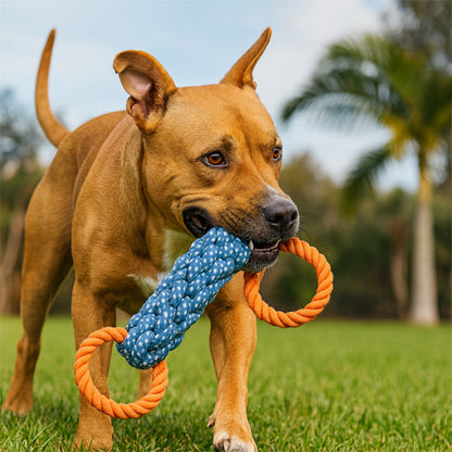 Jouet chien corde tissée à la main pit bull terrier