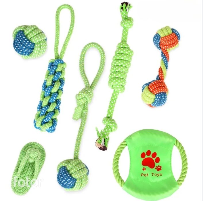 Jouet chien ensemble corde coton modele