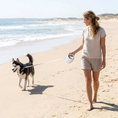 Laisse chien enrouleur | Couleur pastel 3 mètres