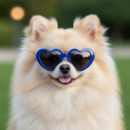 Lunettes cœur pour chien avec protection UV