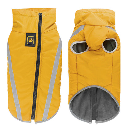 Manteau pour chien hiver chaud réfléchissant démo jaune