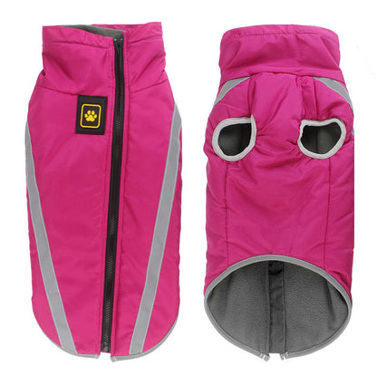 Manteau pour chien hiver chaud réfléchissant démo rose