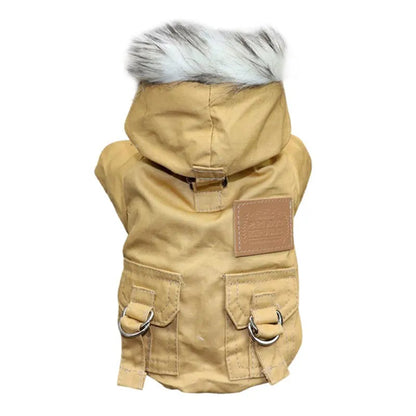 Manteau chien hiver chiots kaki