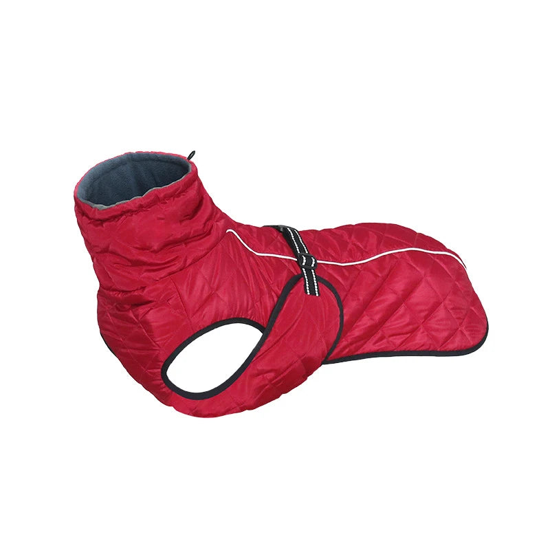 Manteau chien imperméable chaud modèle rouge