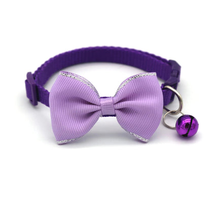 Noeud papillon avec cloche modèle violet
