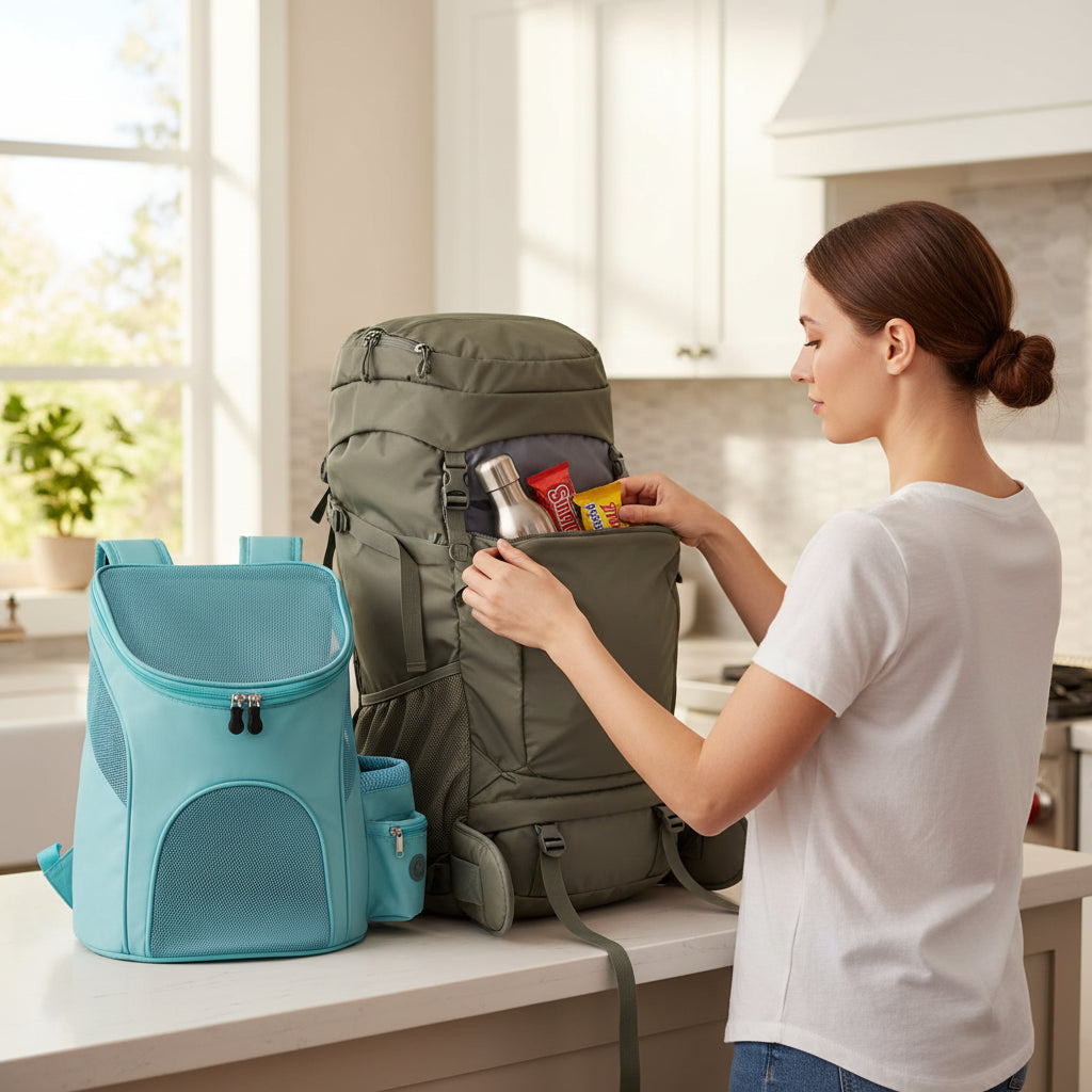 Sac-à-dos aéré pliable modèle bleu cuisine