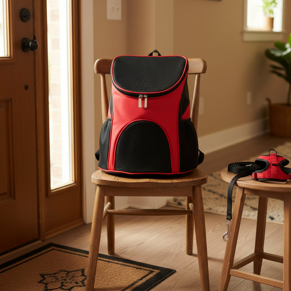 Sac-à-dos léger pliable rouge modèle