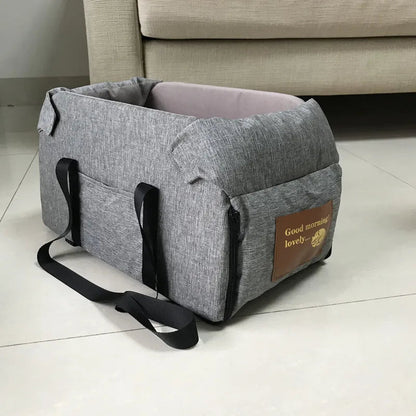 Sac transport pour chien cousiné sécurisé modèle gris