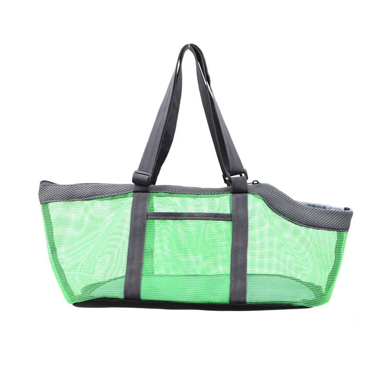Sac transport pour chien pliable maille modèle vert