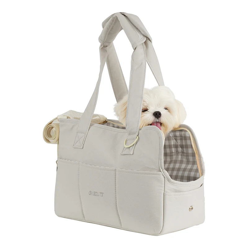 Sac de transport pour chien portable épaule modèle gris