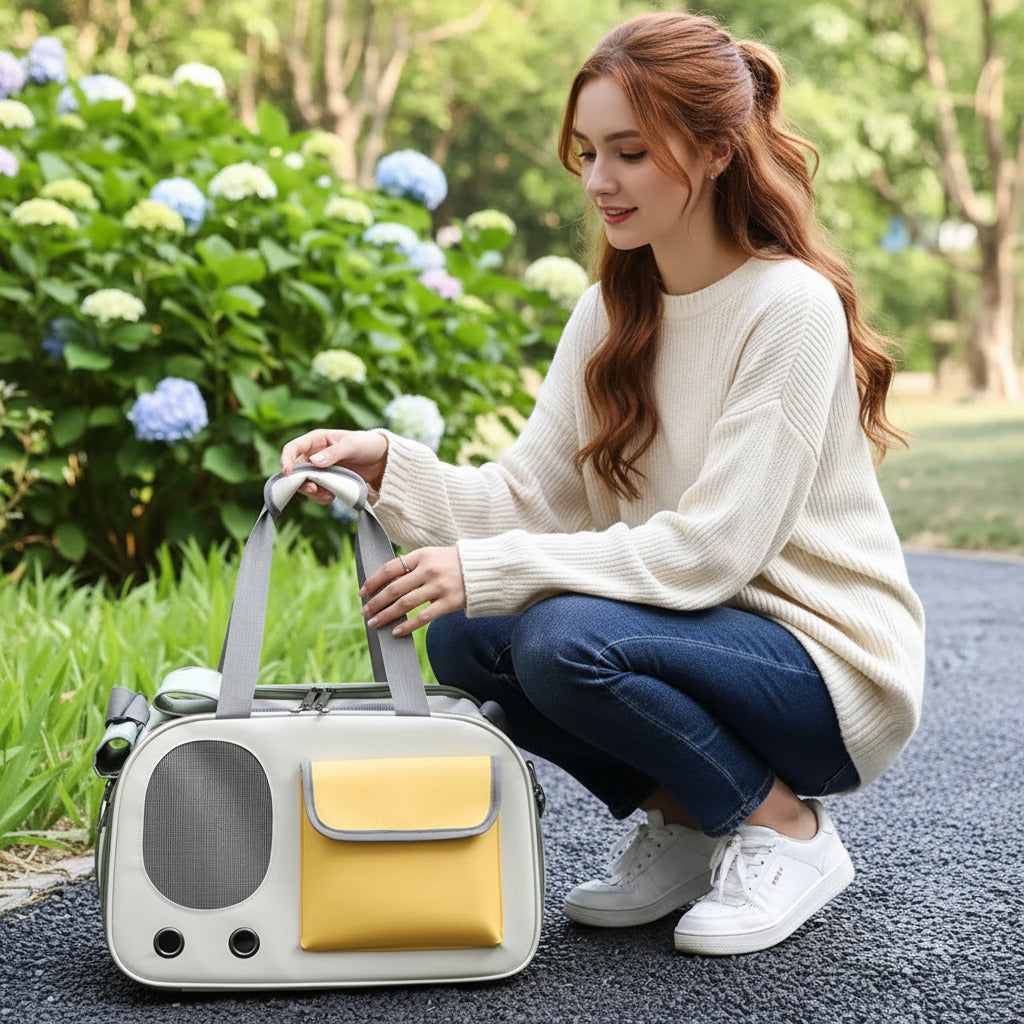 Sac transport voyage idéal démo jaune