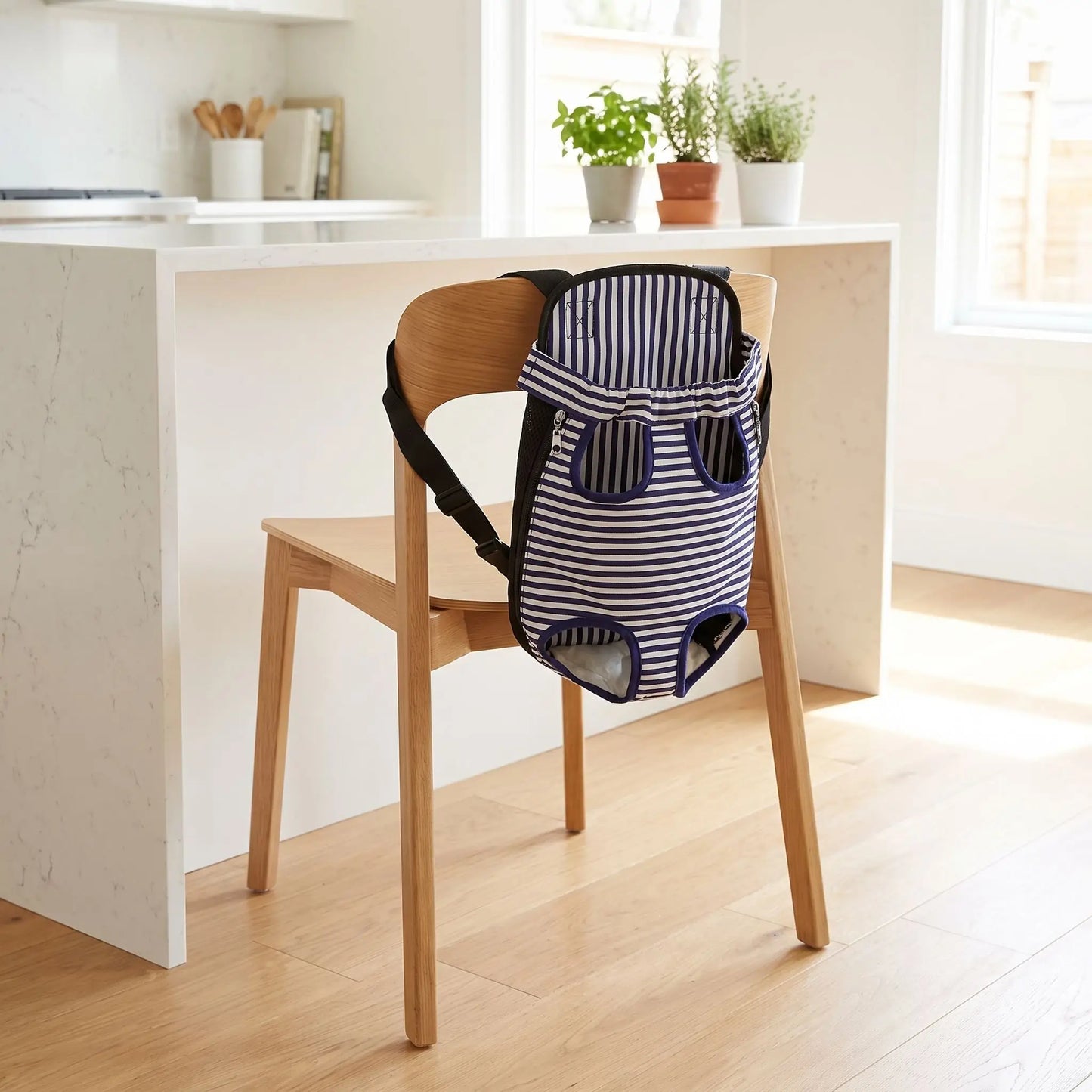 Sac ventral pour chien | Design ligné