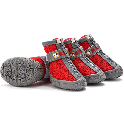 chaussure chien antidérapante durable modèle rouge