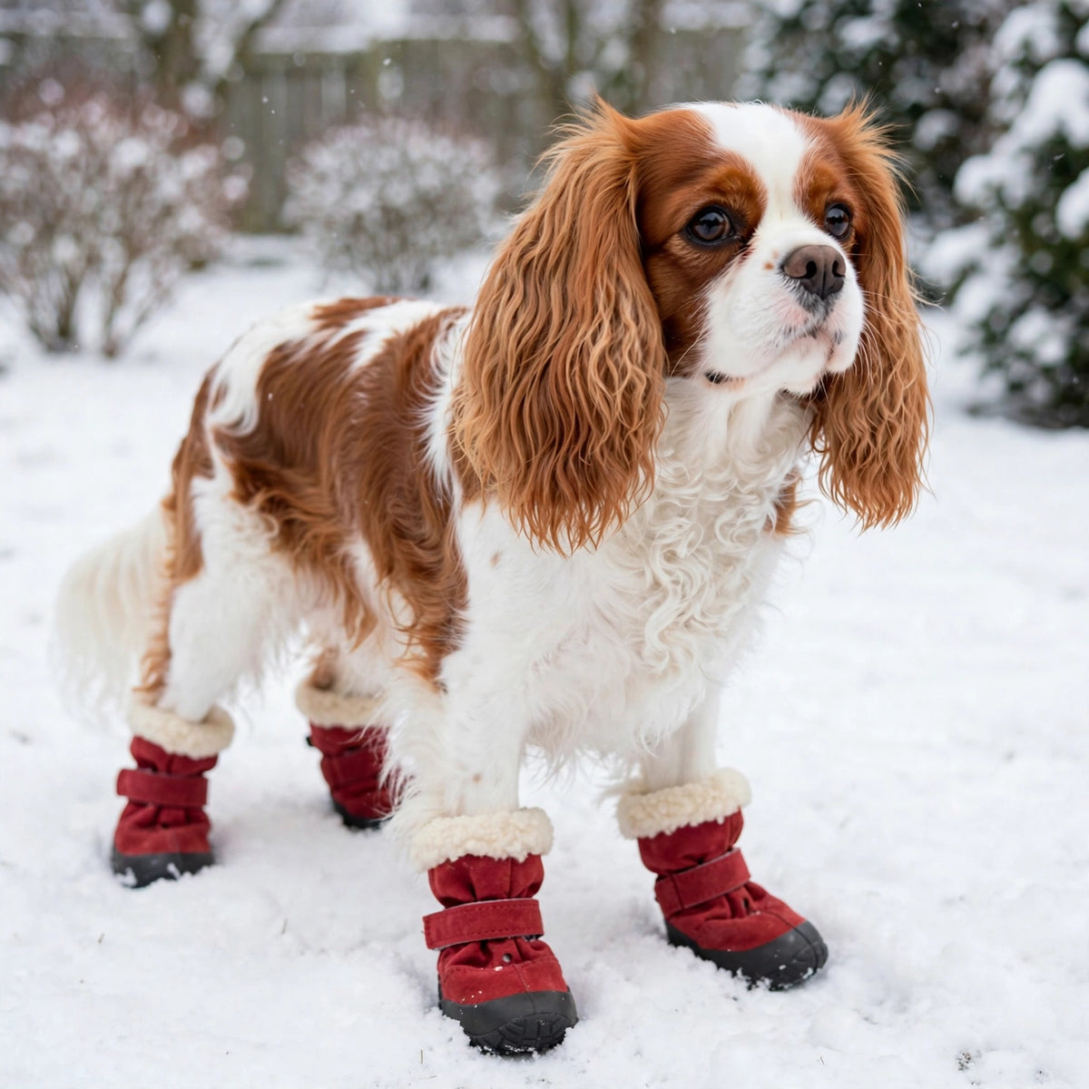 Chaussures chien | chaude et antidérapante - bleu et rouge