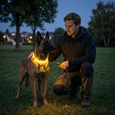 Collier Chien lumineux 1