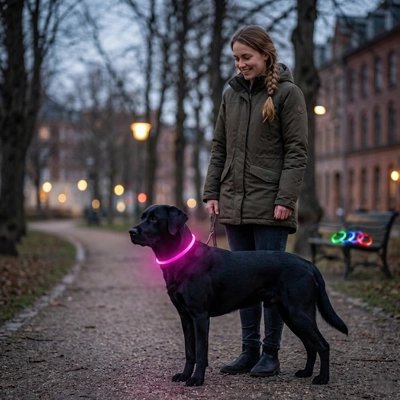 Collier Chien lumineux 4