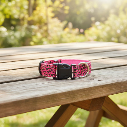Collier lumineux pour chien | Motif léopard pale