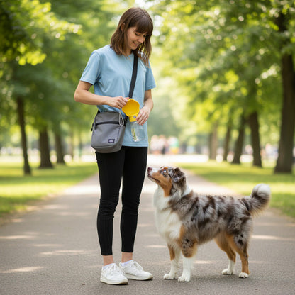 Gourde chien | Promenade sans dégât - jaune et vert