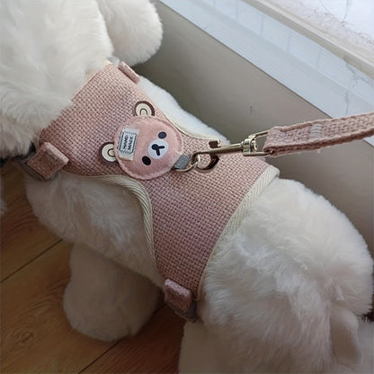 harnais chien rose