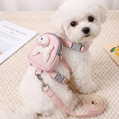 Harnais pour chien Harnais pour chien transport friandise rose