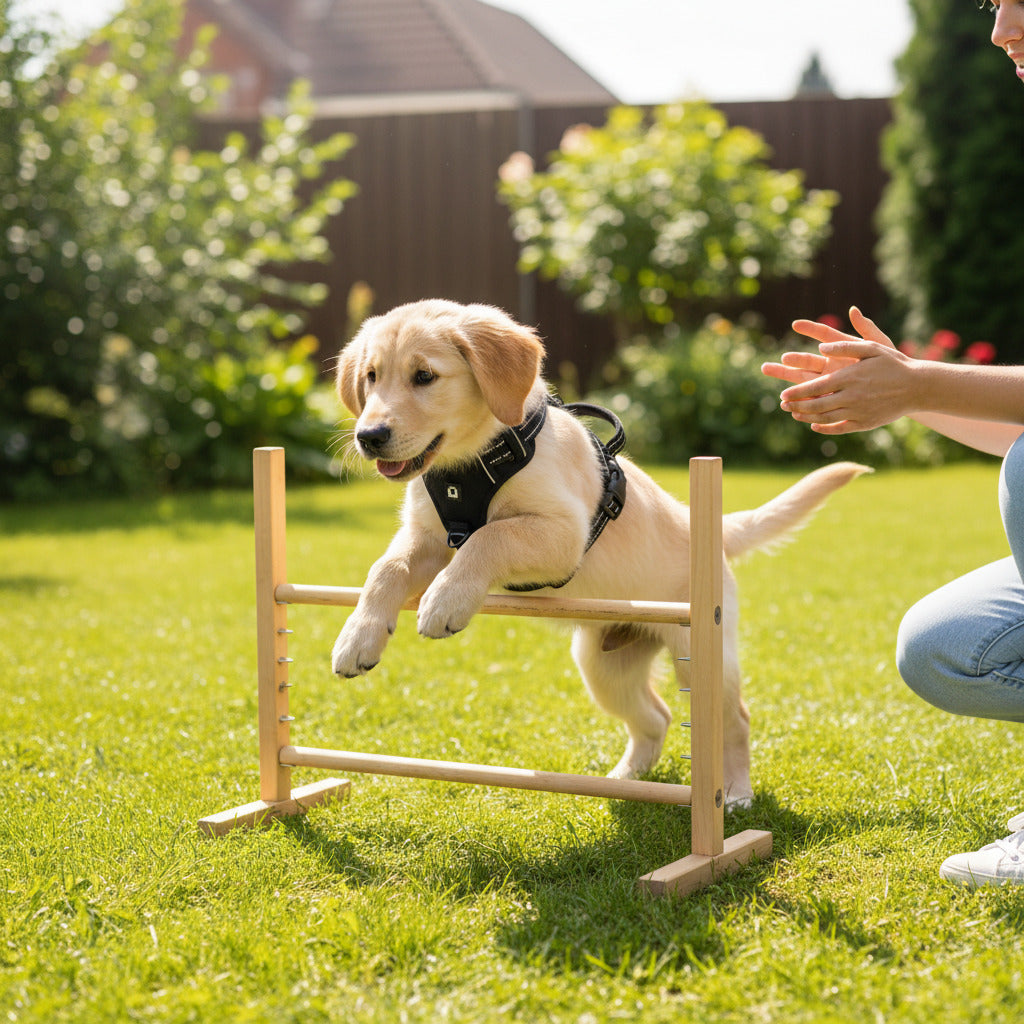 harnais chien anti-traction rembourré chiot golden noir