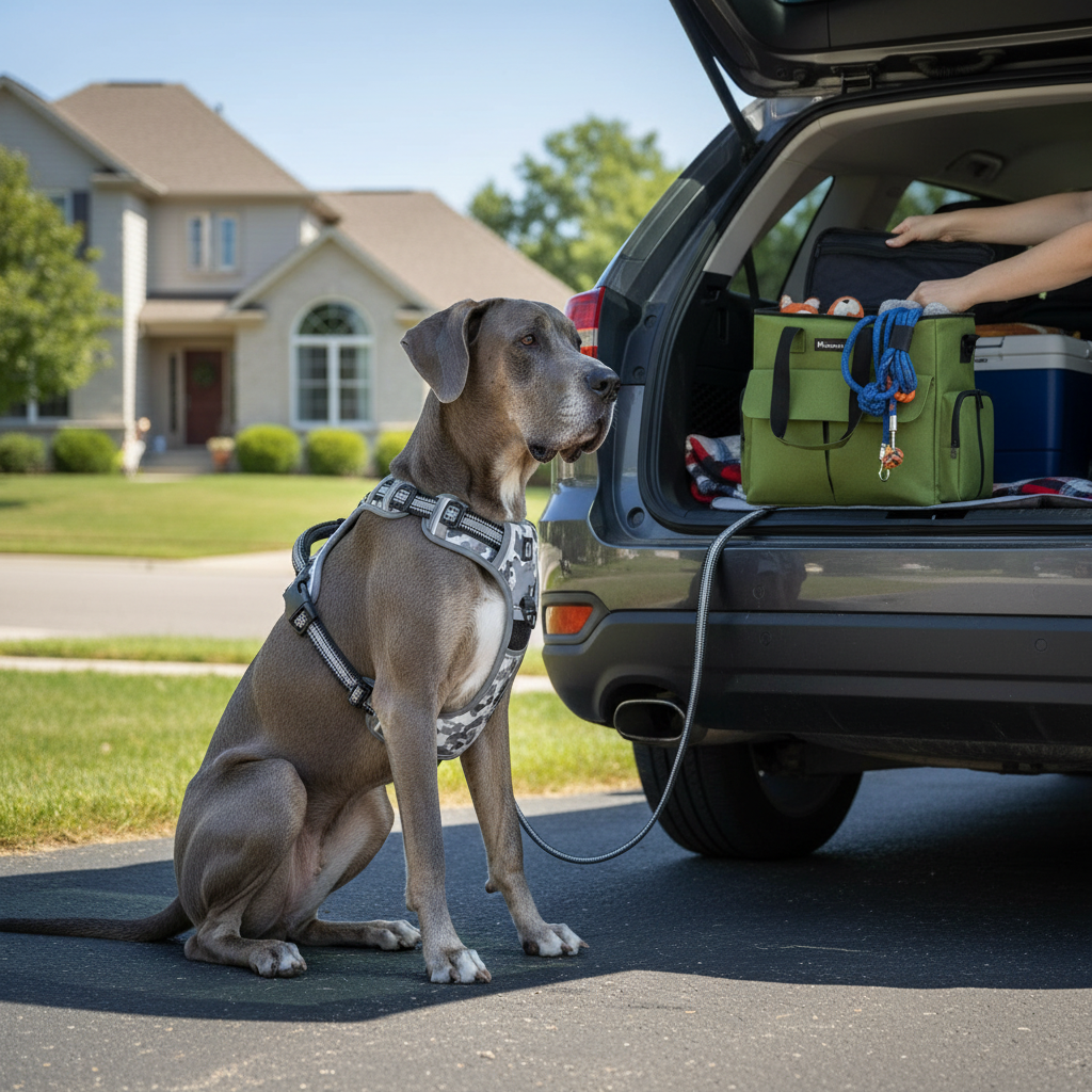 harnais chien anti-traction rembourré grand chien voiture