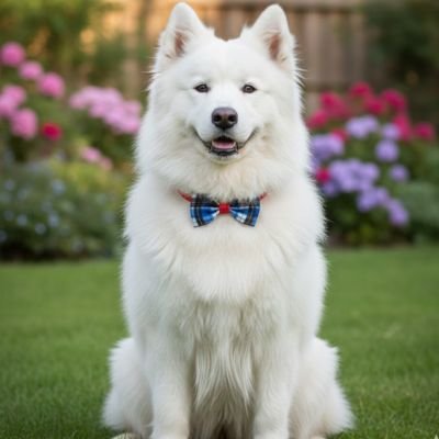 Noeud papillon chien blanc avec cloche