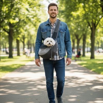 Sac de transport pour Chien gris marche