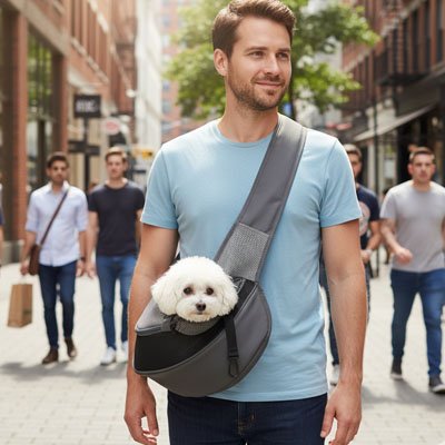 Sac de transport pour Chien noir homme