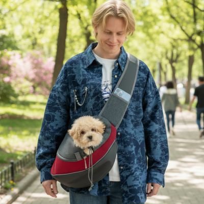 Sac de transport pour Chien rouge debout 2
