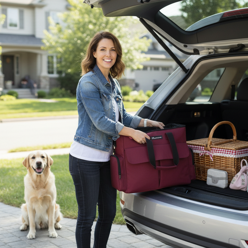 Sac de voyage pour chien | Multifonctionnel rouge et vert