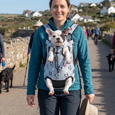 sac ventral pour chien voyageur modèle boston terrasse tourisme